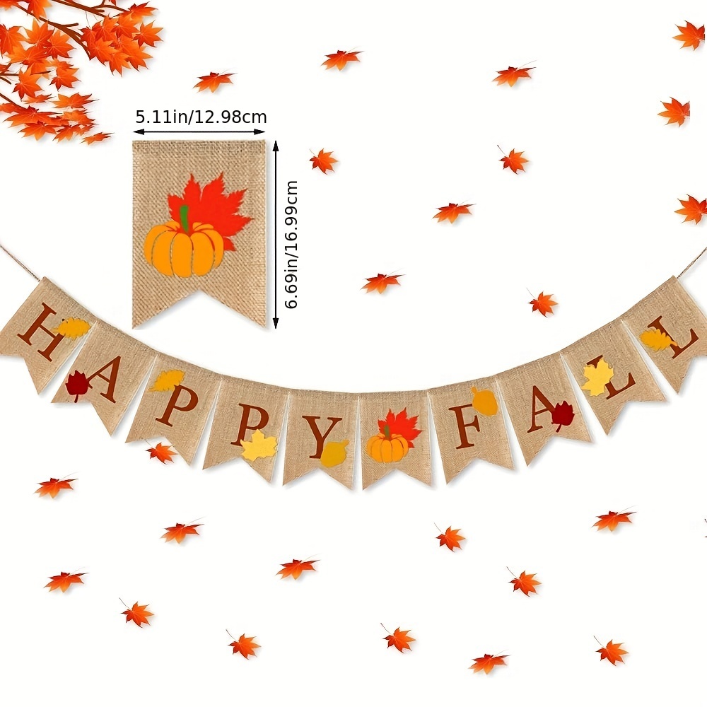 Kürbiskuchen-Wimpel 15 M – 5 Stränge, Für Herbst & Thanksgiving-Deko