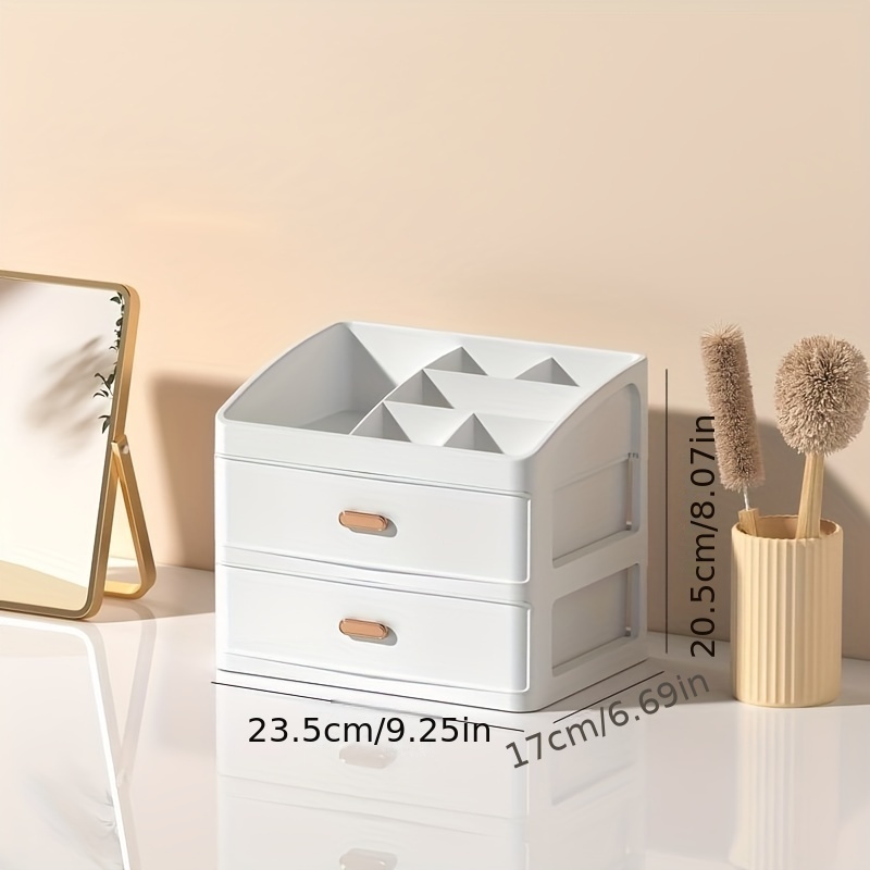 Cosmetic Storage Box With Drawers Large Capacity Makeup - Temu