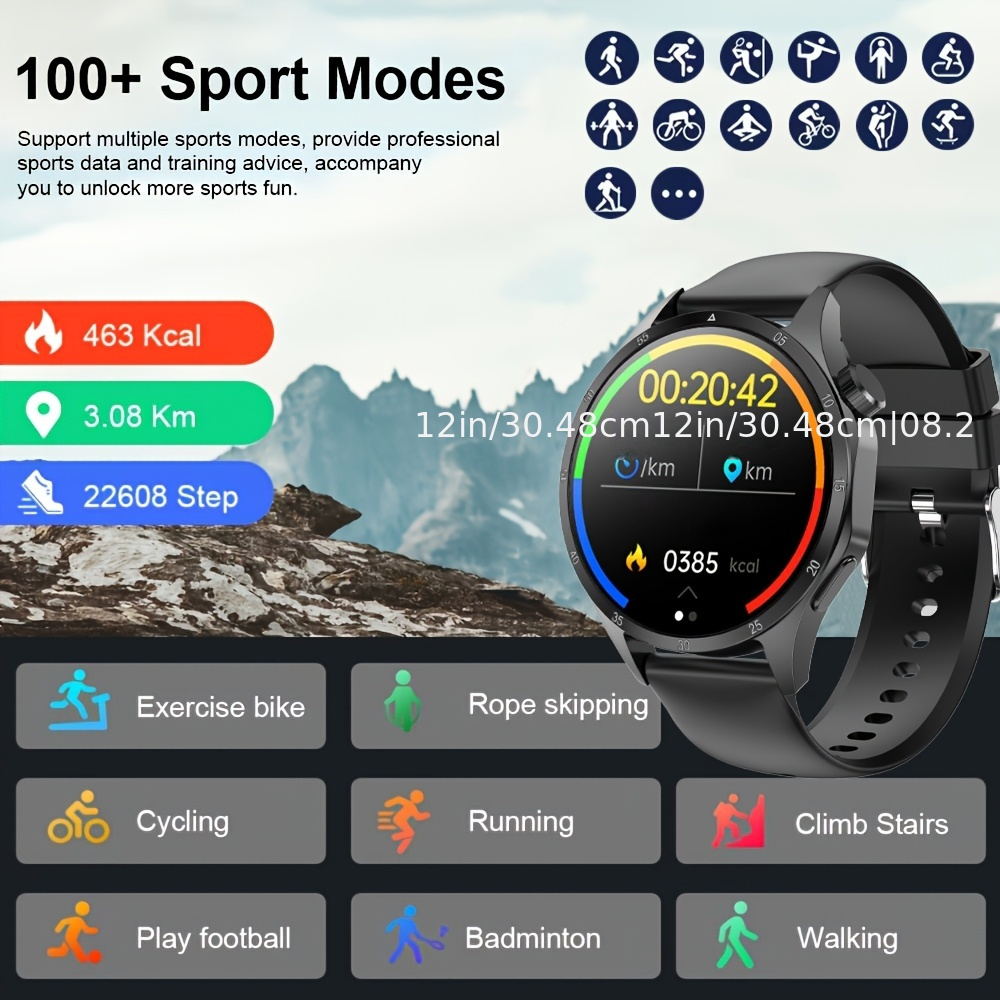 the 2025 new   pro smartwatch is   with a 3 86cm   high definition screen   wireless calling smartwatch gps sports trajectory 100   usb charging outdoor sports watch   alloy shell fitness   smartwatch details 7