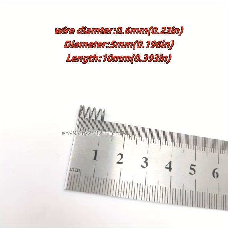 10 Pièces Ressorts De Compression, Ressort Acier, 3.5mm OD, 0.4mm