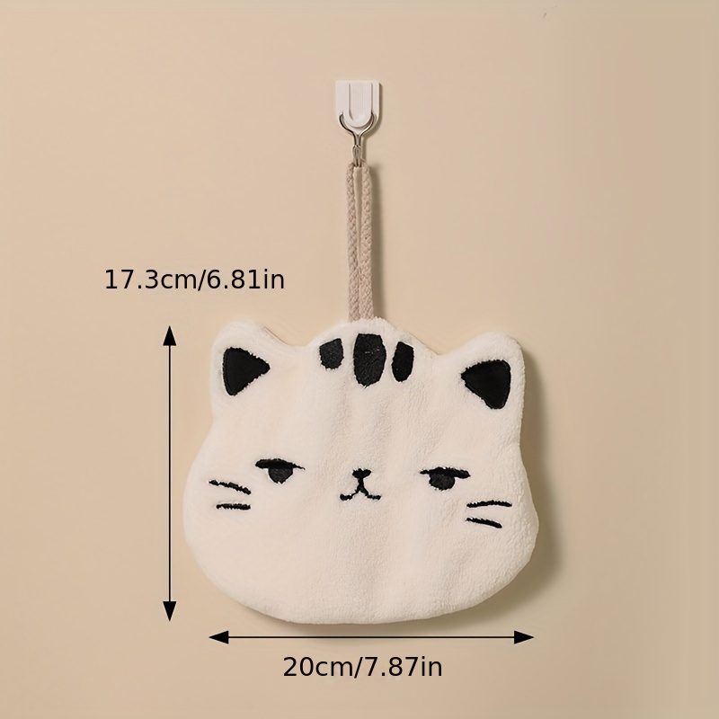 Cute Cat Fleece Towel with Loop