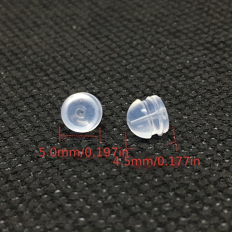 15000pcs 4mm Soft Silicone Earring Backs, Clear Plastic Rubber Earring  Backings For Fish Hook, Earring Studs, Hoops