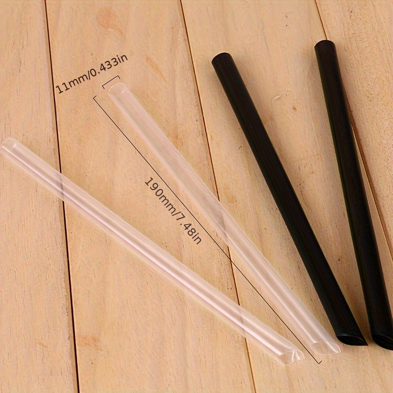 Drink Thick Straws, Disposable Black/clear, Plastic Pearl Milk Tea Straws,  Individually Packaged - Temu