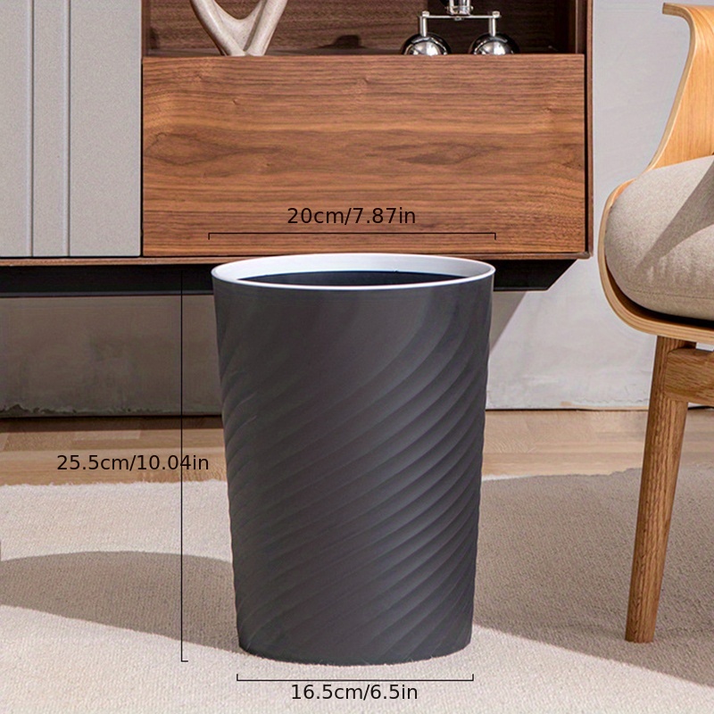 Simple Trash Can, Pressure Ring Trash Bin, Plastic Garbage Bin, Kitchen  Waste Basket, Large Capacity Dustbin For Living Room Bedroom Bathroom  Kitchen - Temu