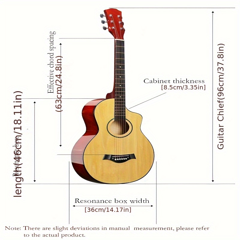 Complete Acoustic Guitar for Beginners, 38 Inches, Wooden Guitar... product image 7