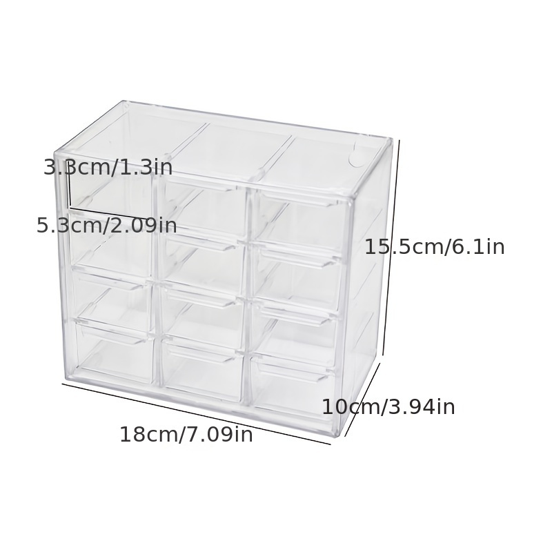 Transparent Compartment Beaded Storage Box Large Capacity Acrylic Drawer Handmade Rice Bead Jewelry Display Box