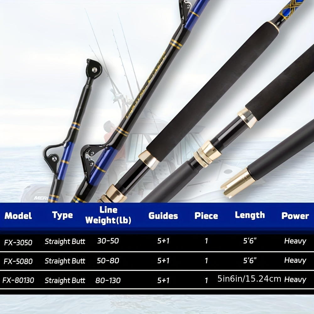 2pcs deep sea fishing rods saltwater offshore Temu