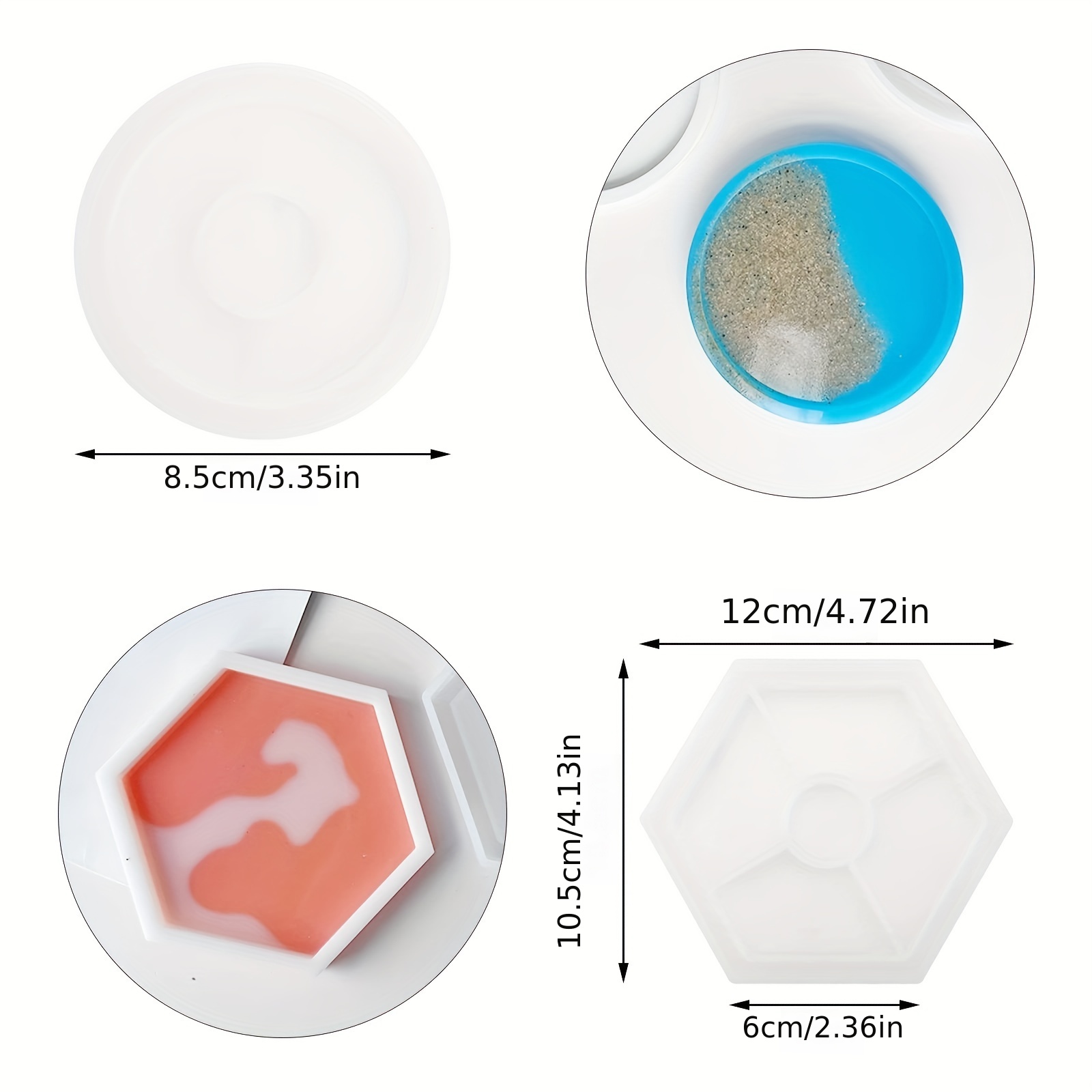 Moldes Silicona Bandejas Resina Gran Tamaño Moldes Redondos - Temu Chile