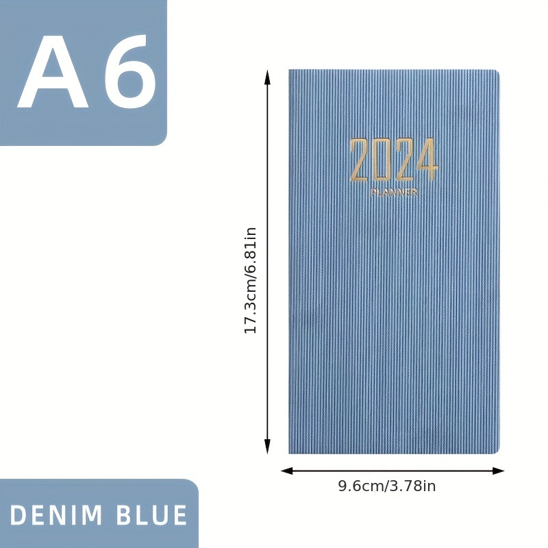 2024 Agenda Book A6 with Calendar Diary Weekly Planner Mini Notebooks/