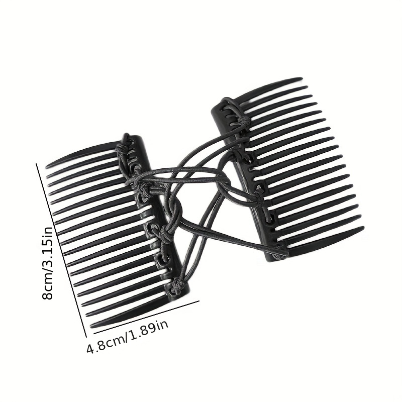 Elastic Double Side Hair Comb Hairdressing Ladies Hair Side Comb Beaded