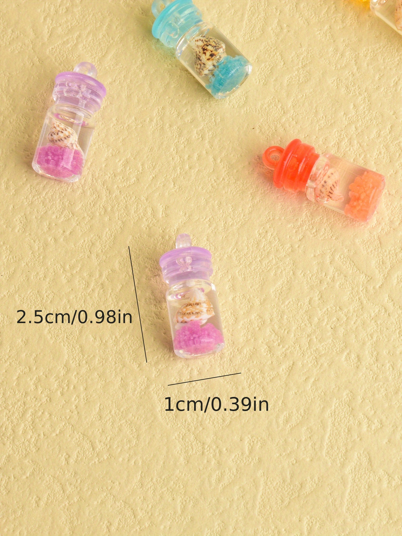 10Pcs Mini Mineral Water Bottle Charms Resin Bottle Pendant DIY