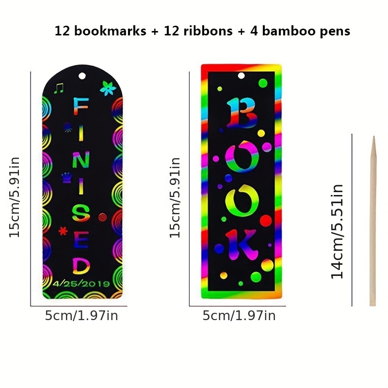 Scratch Art Bookmarks Dinosaur Bookmarks Magic Scratch - Temu