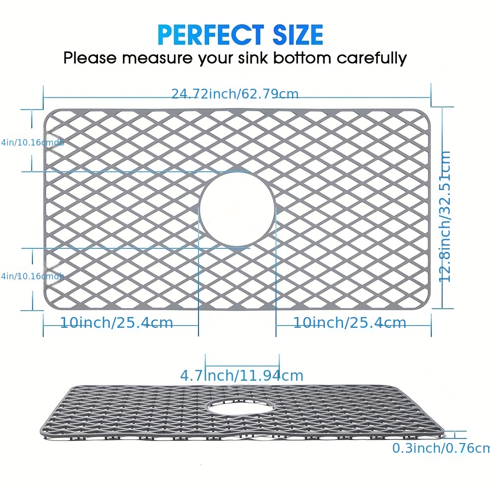 Sink Protectors For Kitchen Sink, Sink Mat, Grid Silicone Kitchen Sink Mat  For Bottom Of Stainless Steel Sink, Heat Resistant Mat, Home Kitchen  Accessories - Temu United Arab Emirates