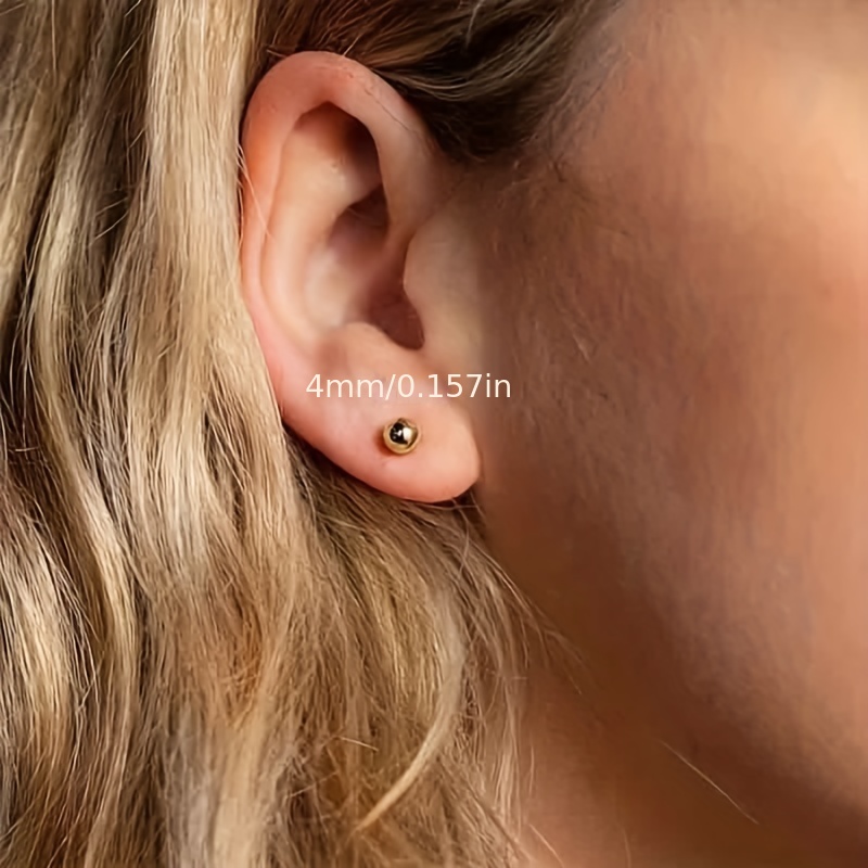 flat earring backs,18k gold earring backs for studs,Gold earring stoppers,1  pair