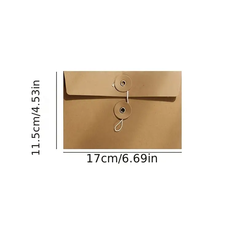 5-piece Retro Kraft Paper Envelope Storage Box - Simple And Stylish  Storage, With A Shoulder Strap Of 4.53 Inches * 6.69 Inches