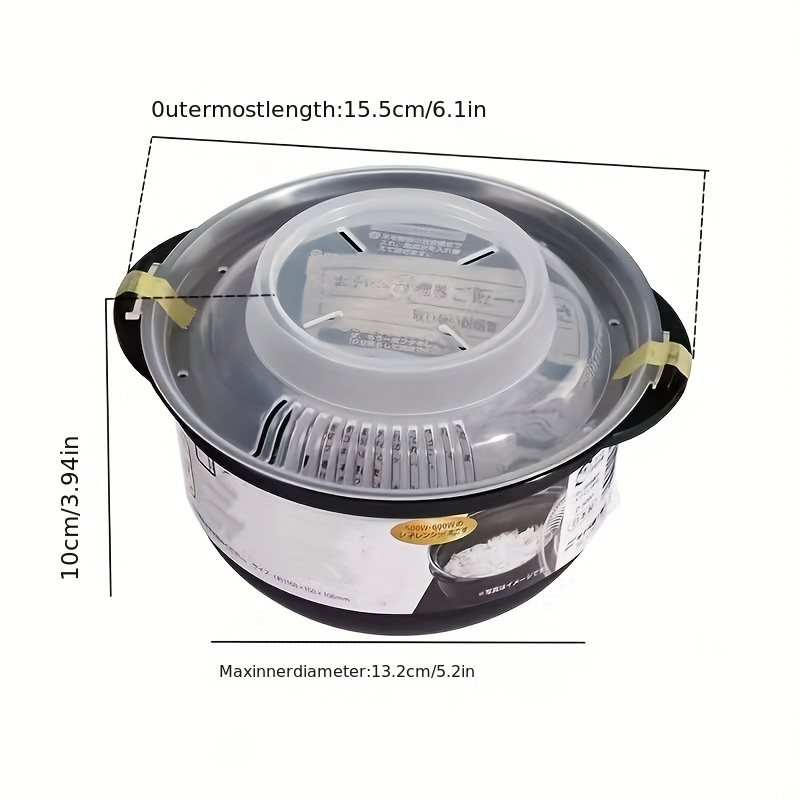 TEMU Microwave Rice Steamer 1pc, Does Not Bisphenol Steamer, Household Rice Cooker, Lazy Person For 1 Person, Kitchen Supplies