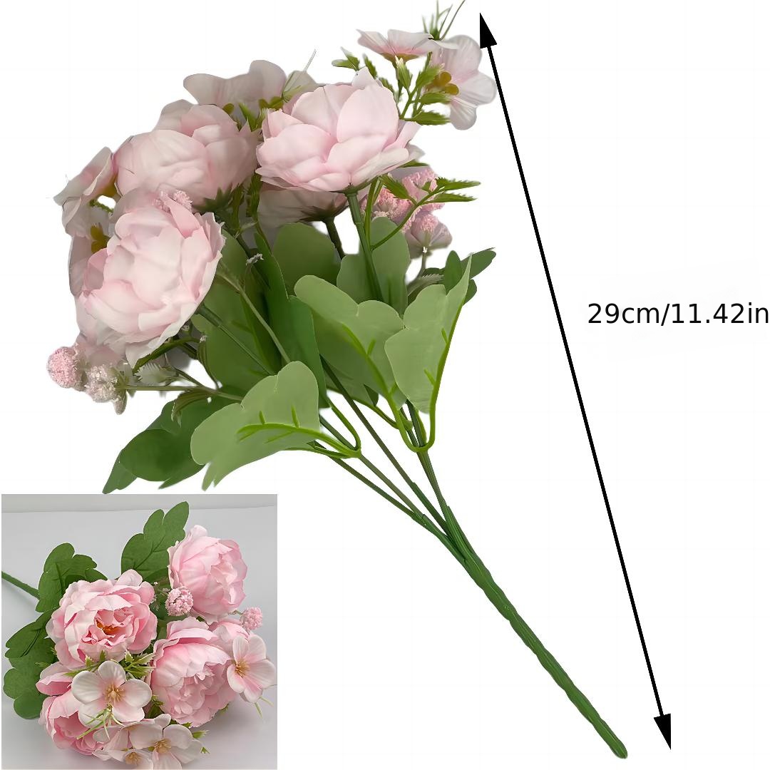 1pc Premium Artificial False Peony Flower Artificial Flowers White ...