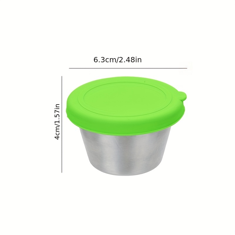 304 Stainless Steel Sauce Cup Sealed Mini Bento Sauce Cup 50ml Salad Box