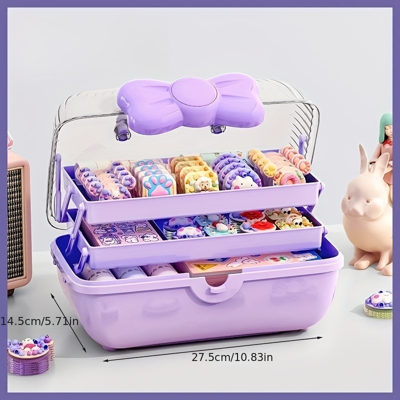 Hair Accessories Storage Box Clear Storage Case For Storing - Temu