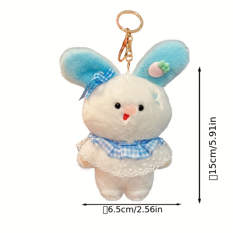 Cartoon Cute Bow Tie Rabbit Doll Toy, Plush Pendant Backpack Charm Doll  Keychain Gift For Friend - Temu