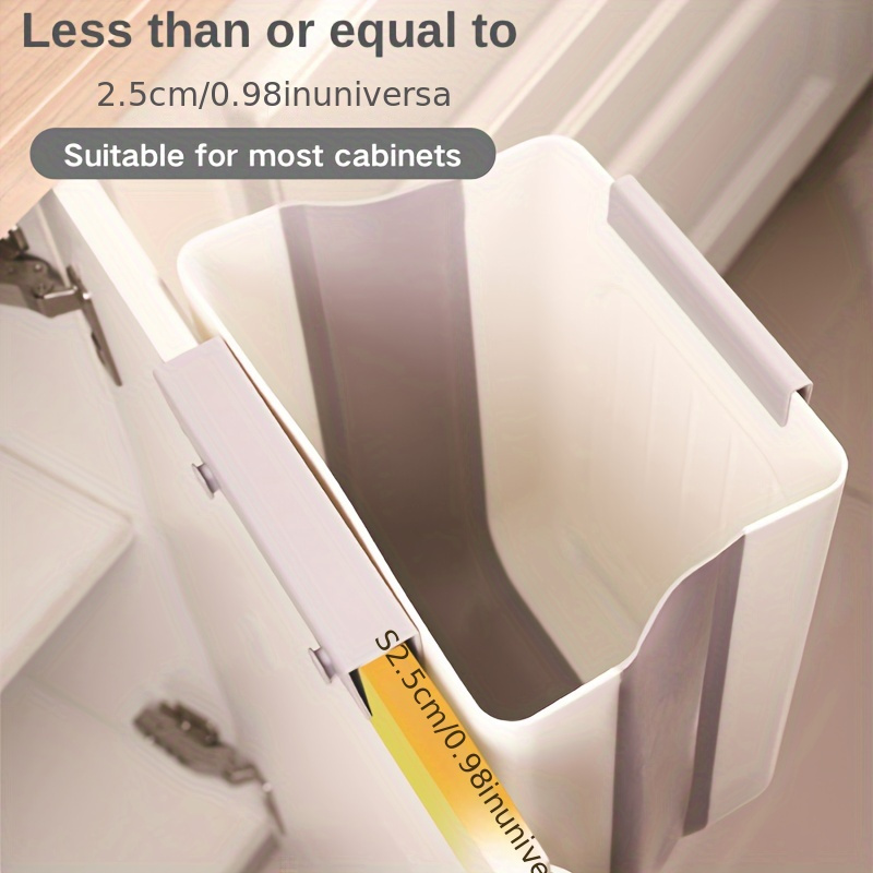 Foldable Kitchen Trash Wall Mounted Plastic Trash Bin Large Temu