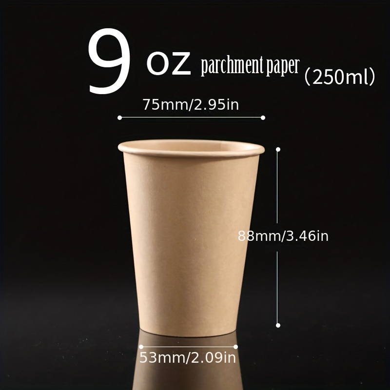 Disposable Parchment Paper Coffee Cups, Disposable White Paper Cups, Milk  Tea Hot Drinks Parchment Cups, Parchment Paper Cups,built-in Film Not Easy  To Leak,various Specifications, For Hot Coffee, Cold Drinks, Parties Or  Outdoors 