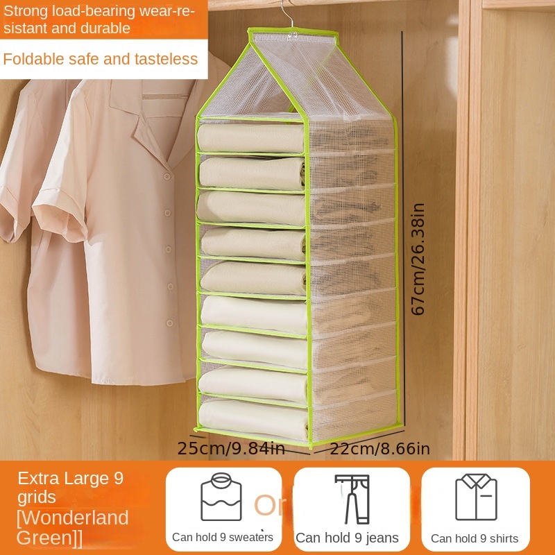 Multi-Purpose 16 Pocket Clear Hanging Closet Organizer Storage Bag
