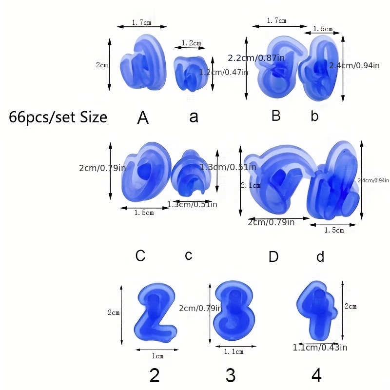 Alphabet Silicone Mold for Resin 2.5 Cm/1 1.7cm /0.67 Resin Letter