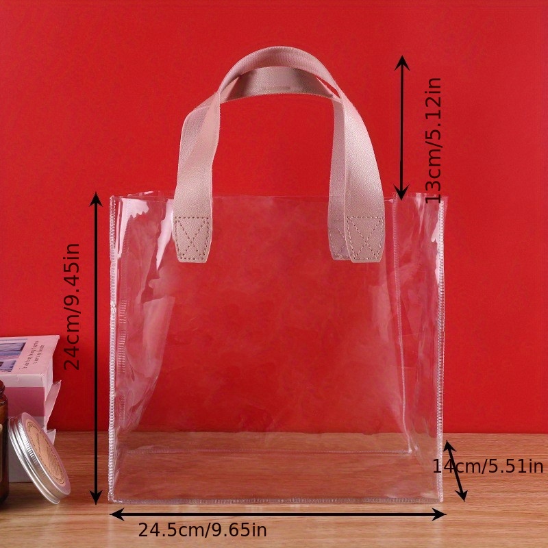 Clear Pvc Handbag Travel Pvc Storage Bag Large - Temu