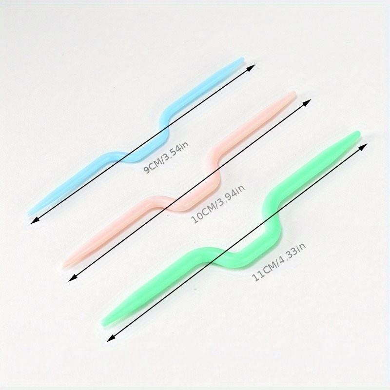3 Sizes Knitting Cable Needles Plastic Knit Cable Stitch - Temu