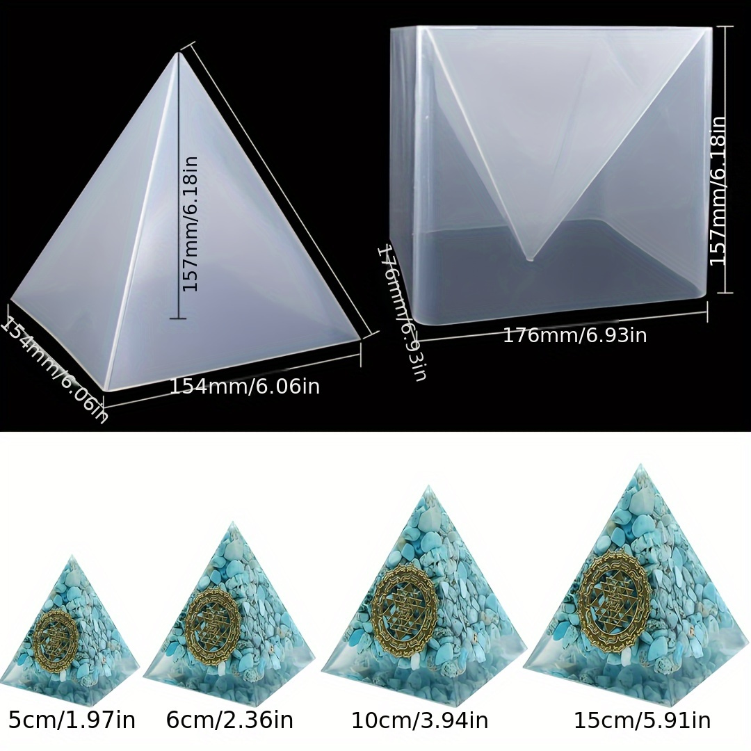 1 To High Transparency Pyramid Mold Silicone Resin Mold For - Temu