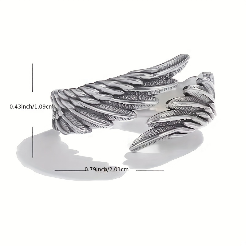 Men's Vintage Creative Silver Angel or Demon Wings Ring