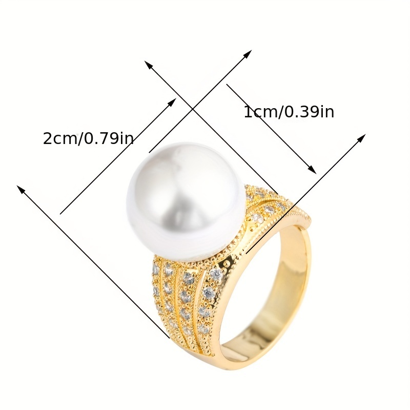 Wide Faced Lady's Ring with Zirconia Inlays