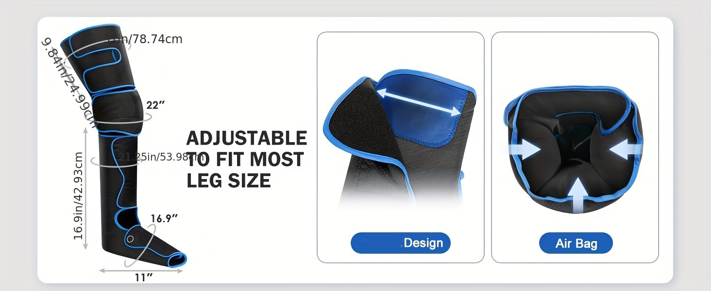 leg massager leg massager with air compression for circulation relaxation with 6 modes 3 vibration birthday christmas gifts for women men details 7