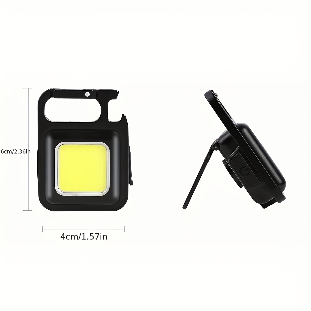 Mini lampes de poche porte-clés LED, lampe de travail COB portable  multifonctionnelle, chargement USB, lampe