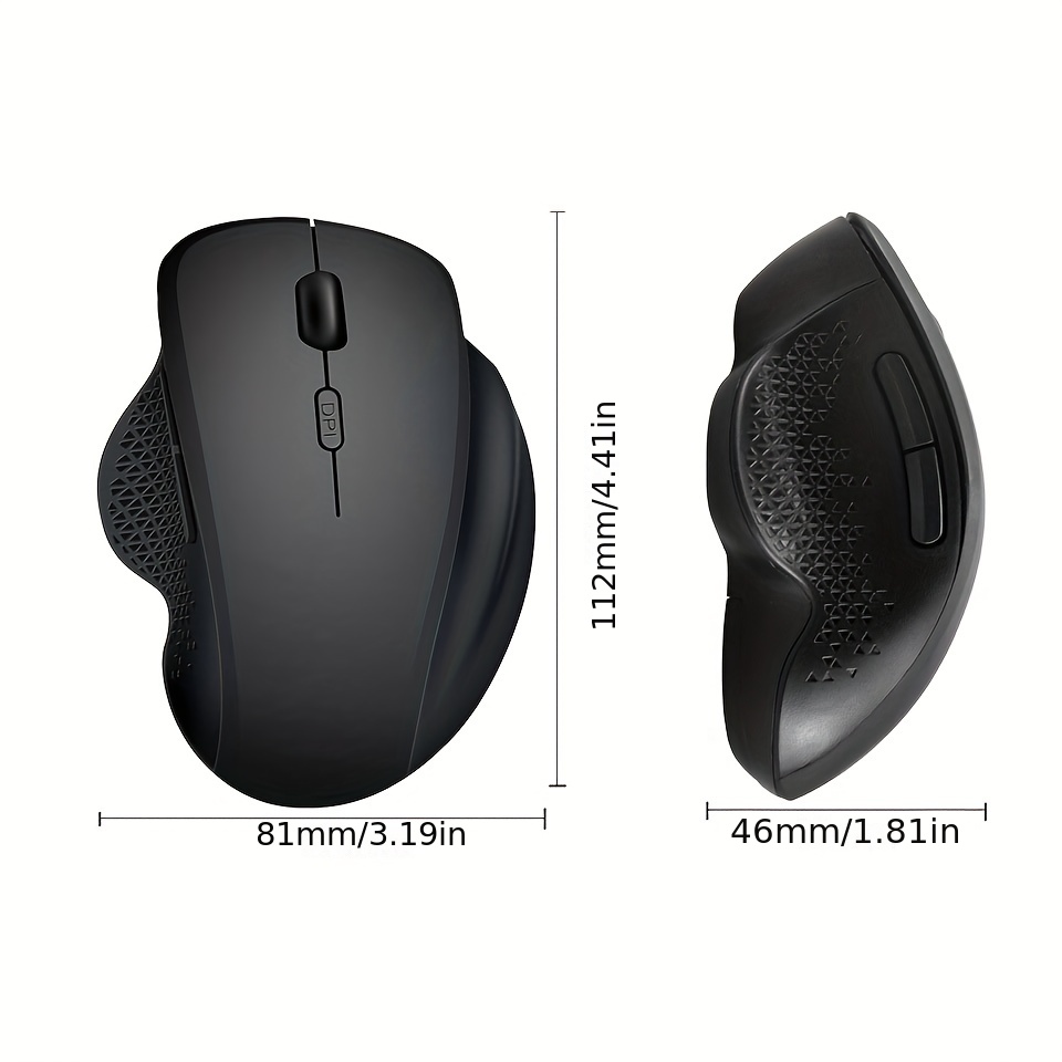 Mouse Wireless Ergonomico Ricevitore Usb Computer Pc Laptop - Temu Italy