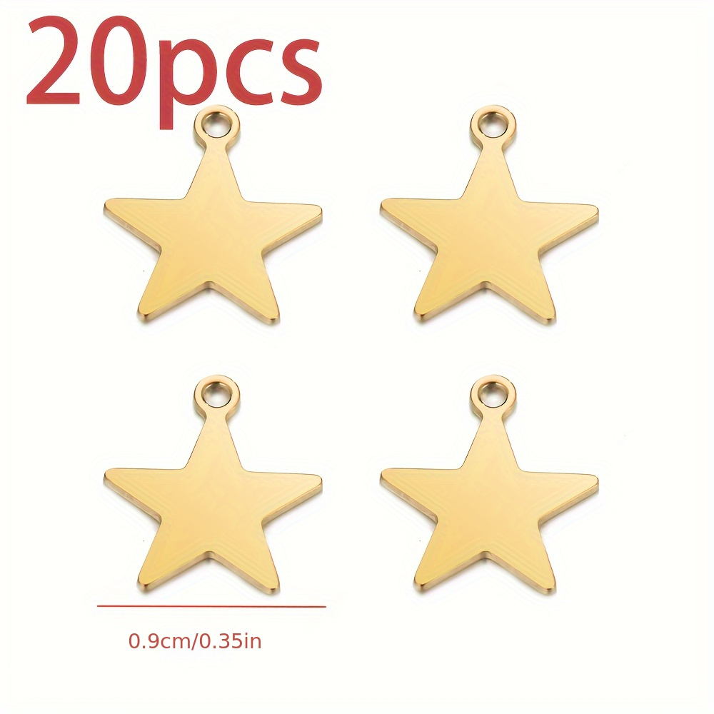 50Pcs Pentagram Star Charms for Jewelry Making Just for You