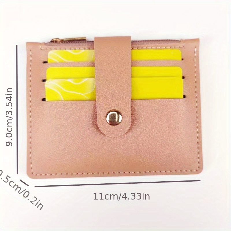 Simple Slim Credit Card Holder Faux Leather Clutch Wallet Mini