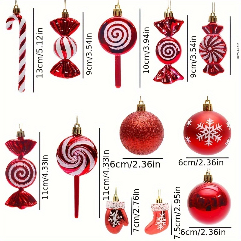RBCKVXZ Christmas Decorations Under $5.00 Clearance, Home Christmas Tree  Decoration Crutch Hanging Christmas Baubles Party Decoration, Christmas  Gifts