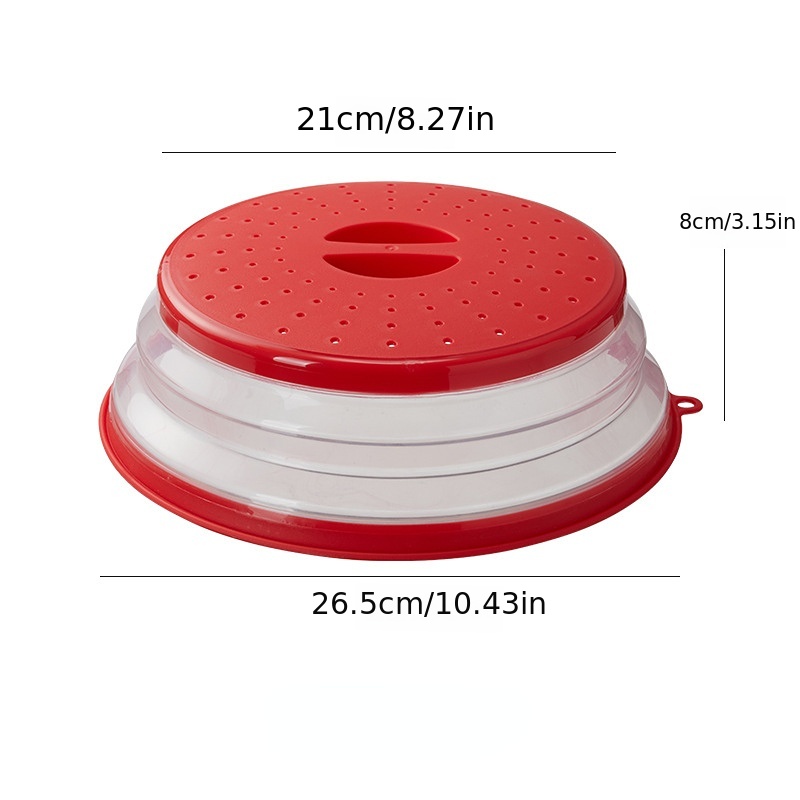 Tovolo Vented Collapsible Medium Microwave Cover (Charcoal) - Splatter  Guard & Colander Kitchen Gadget for Food & Meal Prep / Dishwasher-Safe