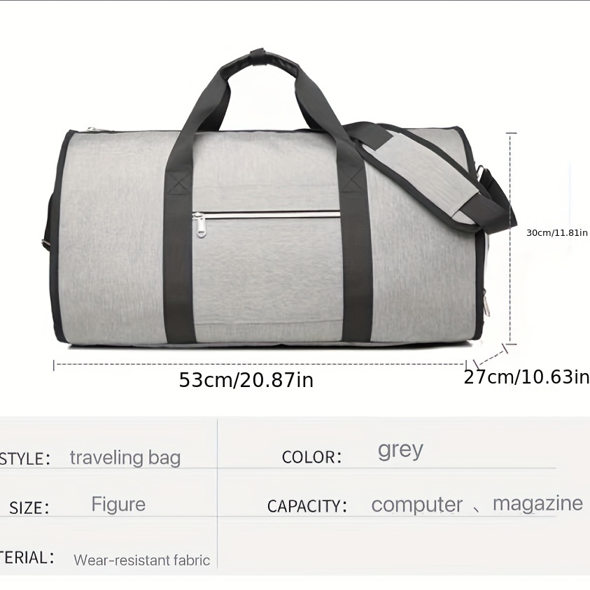 Bolsas de viaje personalizadas para mujeres para hombres, bolsa de ropa  unisex bolsa de lona monograma, fin de semana de equipaje convertible 2 en  1, bolsa de ropa para damas -  España
