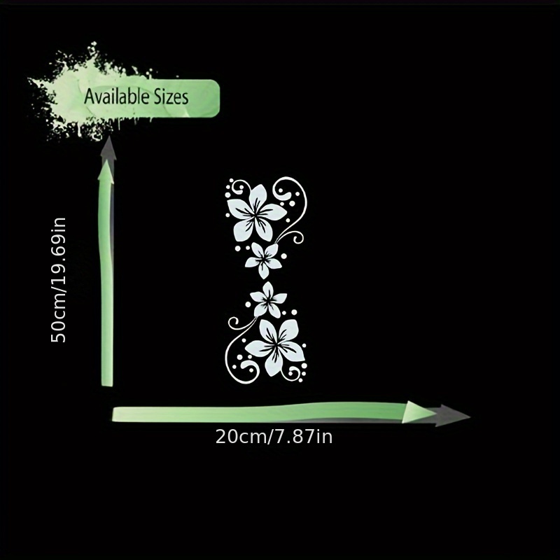 Flowers With Dots Car Sticker Decal For Windshield Tailget Bumper Hood Auto Vehicle Suv Vinyl Decor