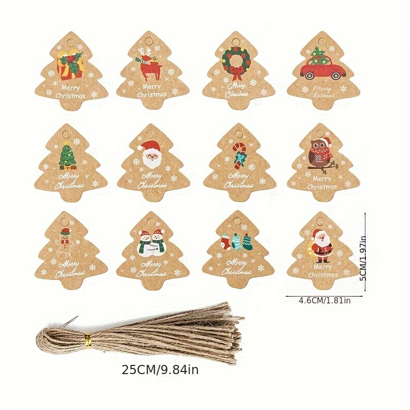 Christmas Kraft Hang Tags - Scrapbook, Journal