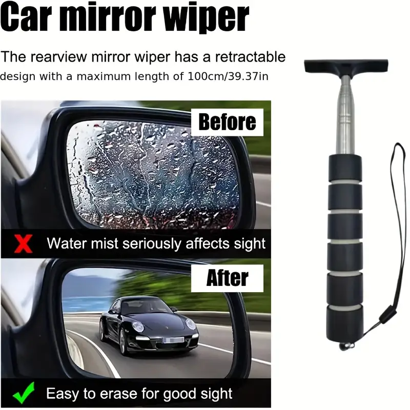 Autospiegelwischer Einziehbarer Autospiegelwischer 100 Cm - Temu