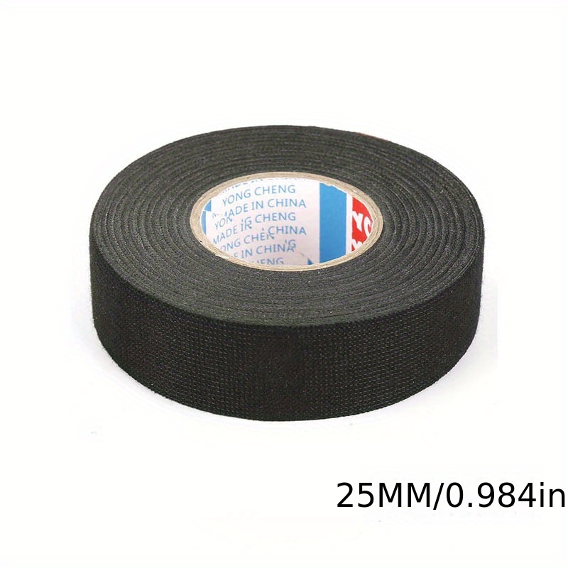 1pc Heat-resistant Adhesive Cloth Fabric Tape For Car Auto Cable Harness  Wiring Loom Protection Width 9/15/19/25/32MM Length 15M