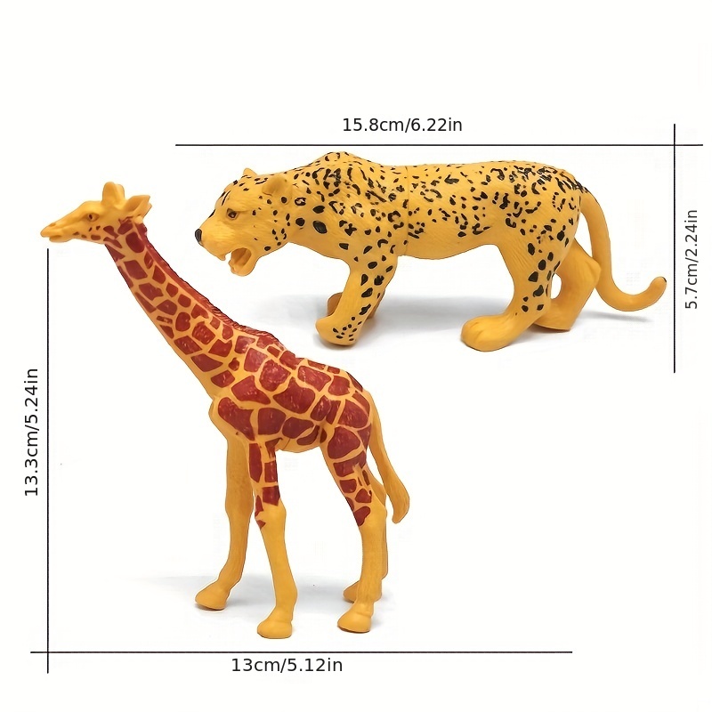 Animal Toy Model Set Mini Wild Animal Toy Statue Cake Top - Temu