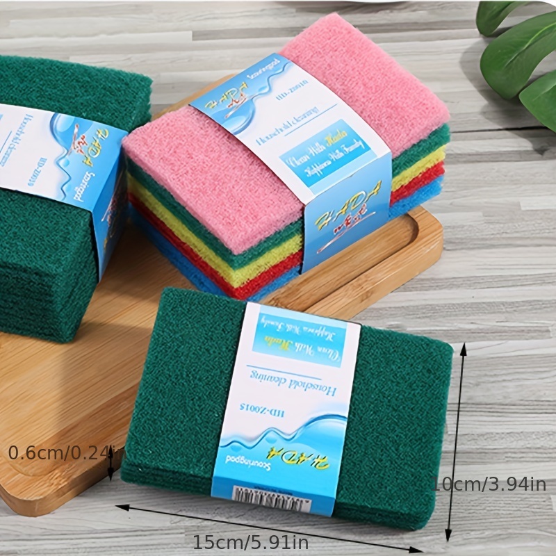 5/12pcs, Dish Towels, Scouring Pad, Cleaning Sponge, Thickened Cleaning  Sponges, Household Scouring Pad Kit, Cleaning Stuff, Cleaning Supplies