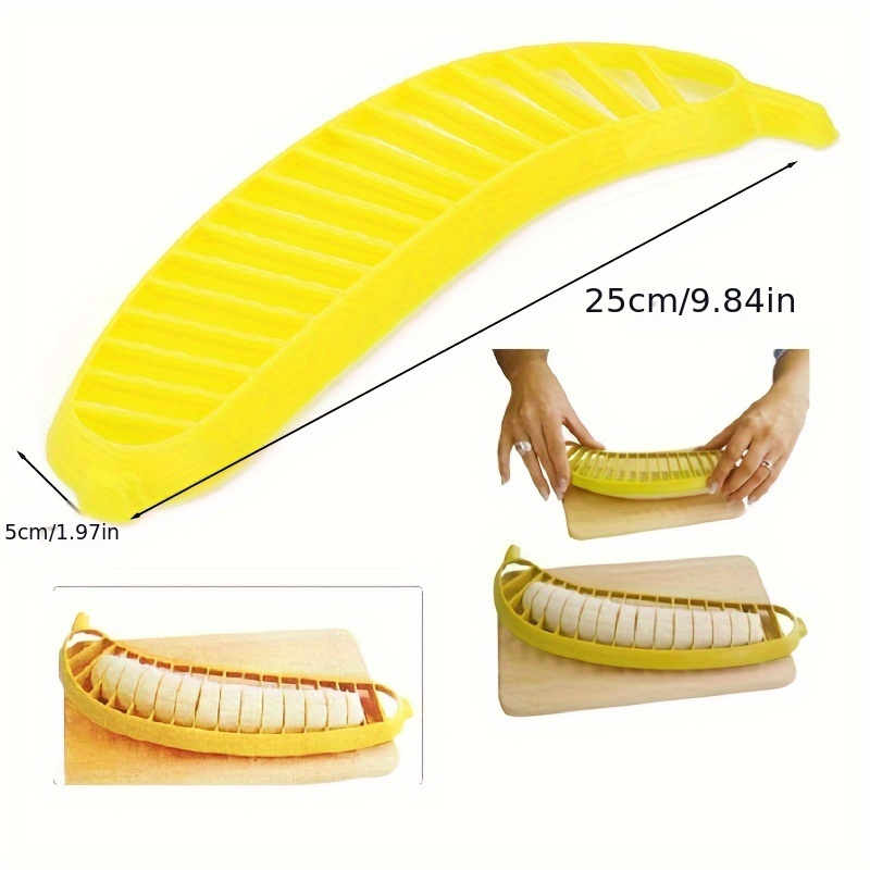 Manual Plastic Banana Slicer Fruit Knife For Easy Salad And Platter