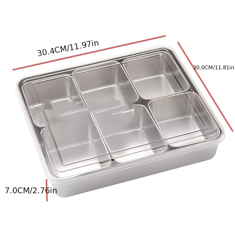 Japanese Flavor Box With Lid Stainless Steel And Plastic - Temu