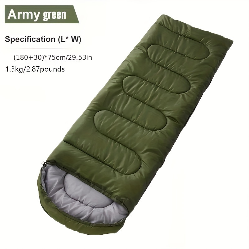 vier-jahreszeiten-camping-schlafsack, leicht  ,   für wandern bergsteigen, inklusive kompaktem rucksack, in armeegrün marineblau erhältlich